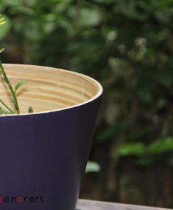 coiled bamboo vase