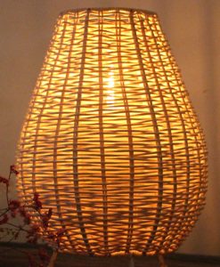 rattan woven lamp; handmade