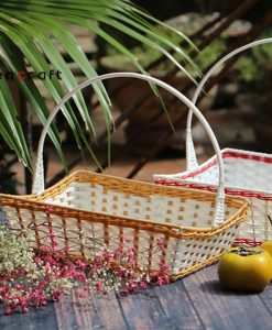 woven plastic string basket